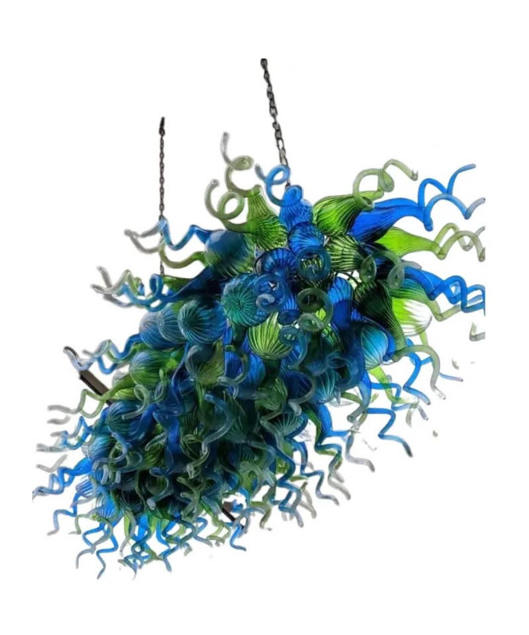 blown glass hanging lamp