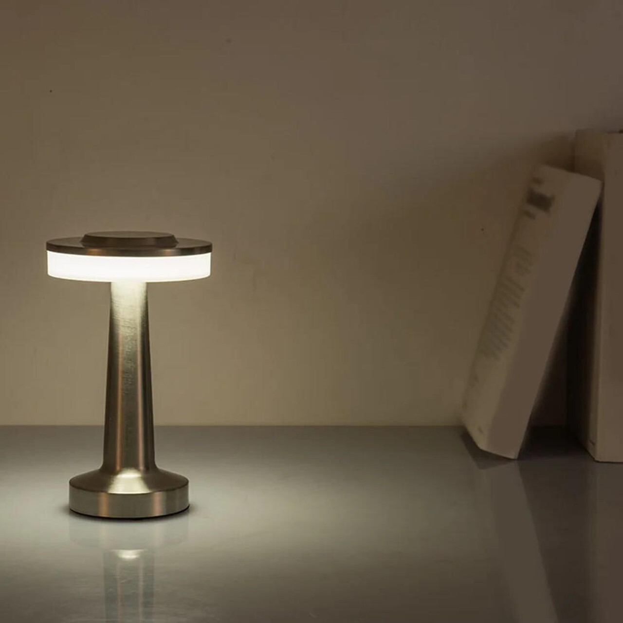 metallic cordless table lamp