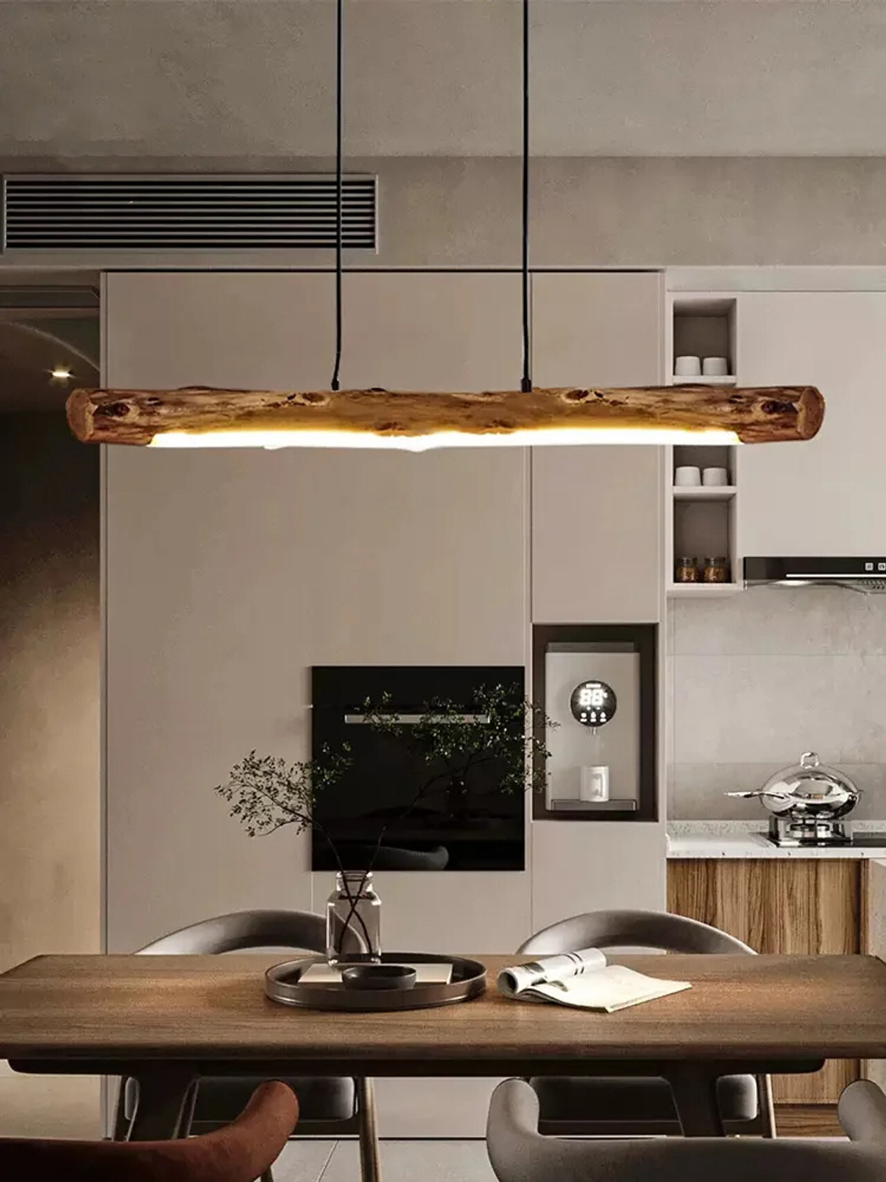 timber pendant light