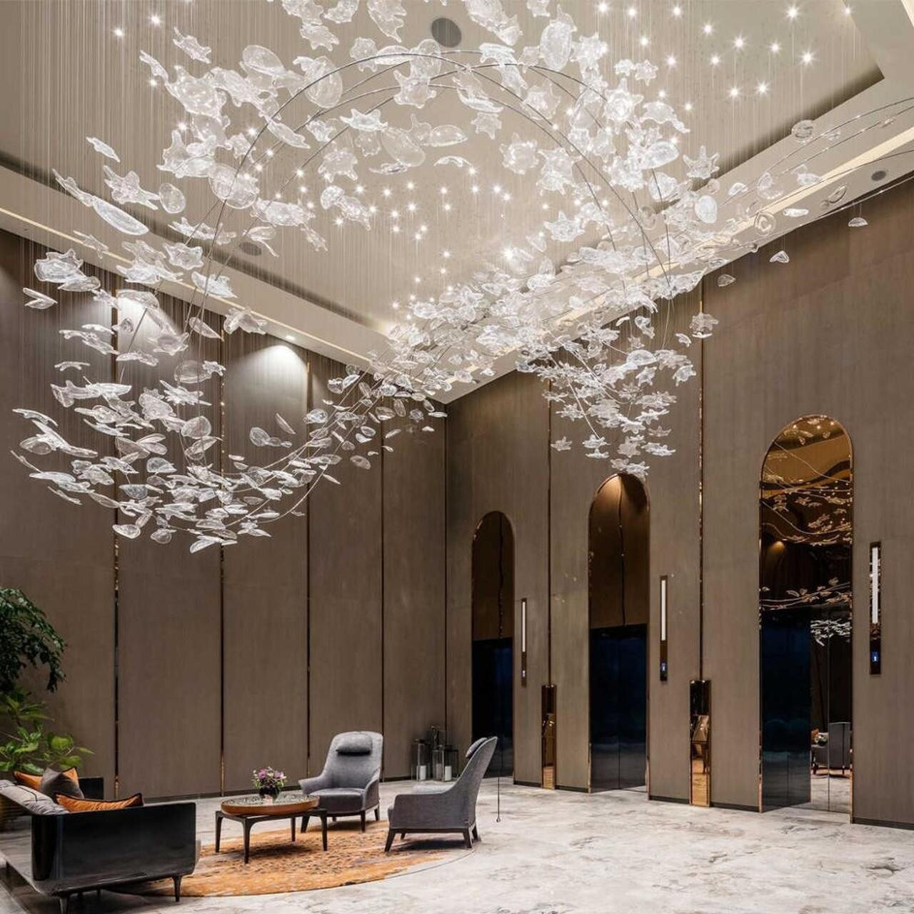 vintage leaf chandelier